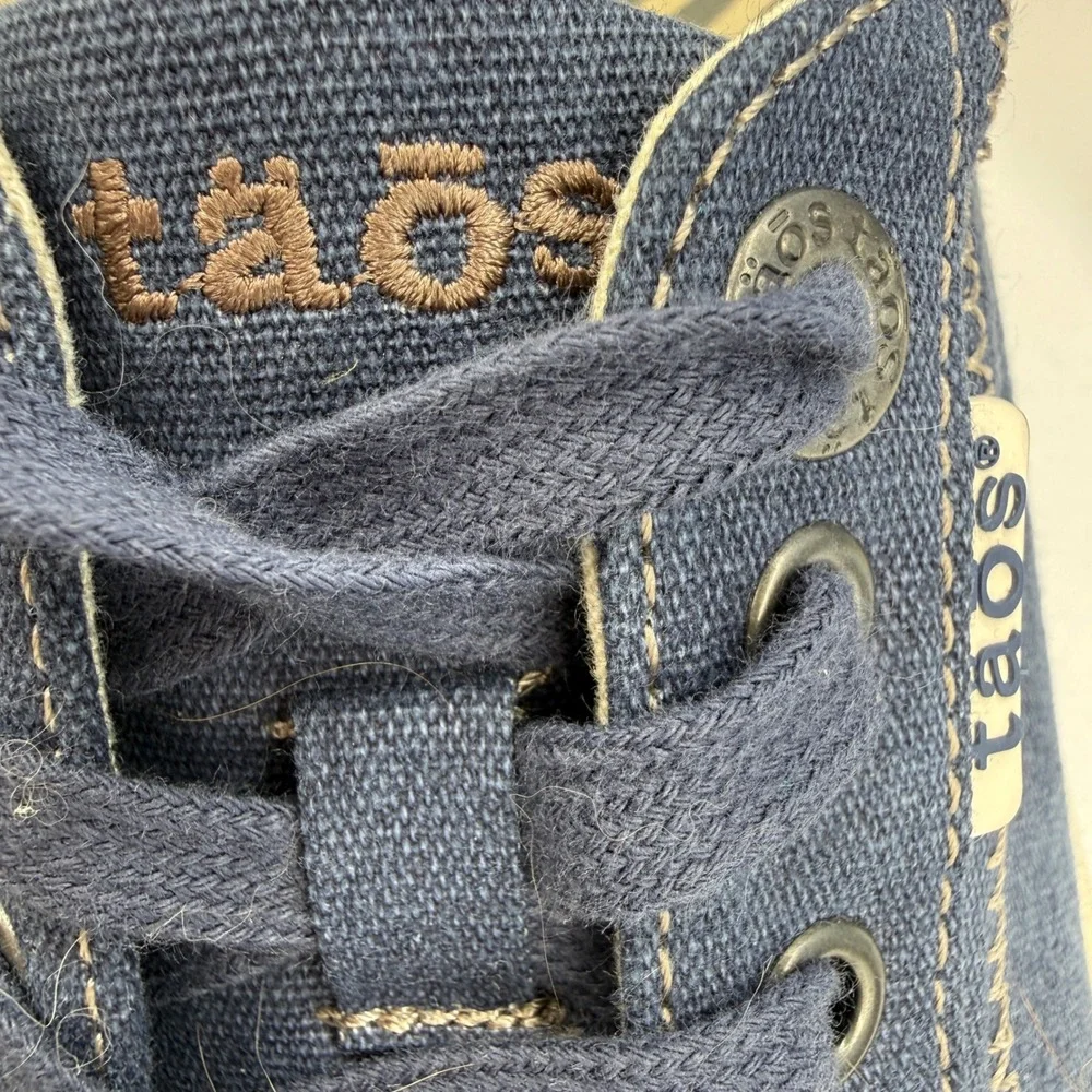 Taos Plim Soul Sneakers Womens 7.5 Blue Canvas Lace Up Comfortable Arch Support - Picture 5 of 13